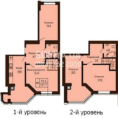 5+ кімнат 117.7 м² в ЖК Софія Клубний від 13 500 грн/м², с. Софіївська Борщагівка