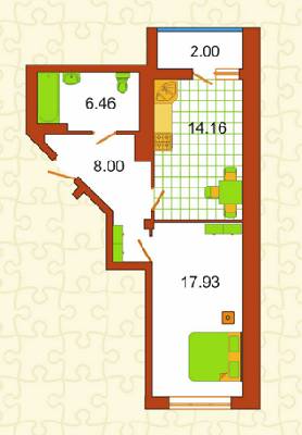 1-кімнатна 47.55 м² в ЖК Сяйво від 29 400 грн/м², м. Ірпінь