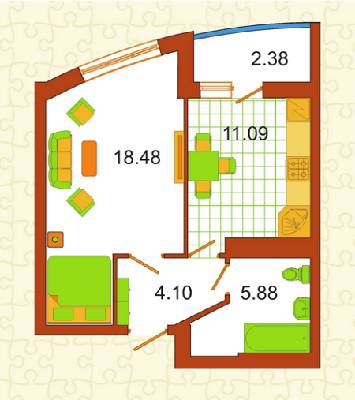 1-комнатная 40.74 м² в ЖК Сяйво от 21 250 грн/м², г. Ирпень
