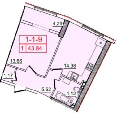 1-кімнатна 43.84 м² в ЖК Тридцять шоста перлина від 24 170 грн/м², Одеса