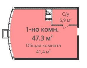 1-кімнатна 47.3 м² в ЖК Чотири сезони від 23 700 грн/м², Одеса