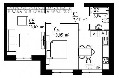 2-комнатная 51.29 м² в ЖК Белый Шоколад.Center от 10 320 грн/м², с. Белогородка