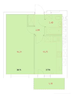 1-комнатная 34.4 м² в ЖК Green Yard от 12 500 грн/м², г. Ирпень