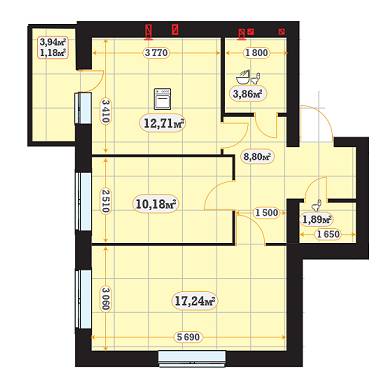 2-кімнатна 55.68 м² в ЖК MunHausen від забудовника, м. Ірпінь