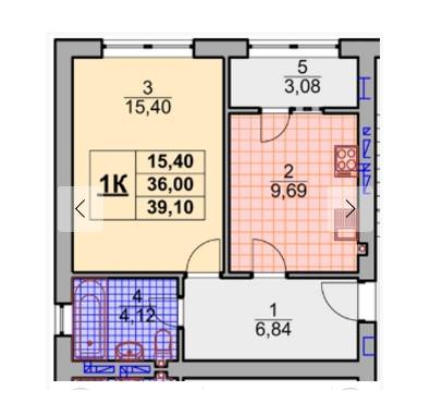 1-комнатная 39.1 м² в ЖК Novosell от 12 830 грн/м², г. Ирпень