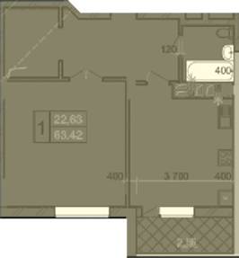 1-комнатная 63.42 м² в ЖК Olimp Tower от 12 500 грн/м², Хмельницкий
