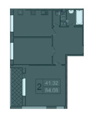 2-комнатная 84.08 м² в ЖК Olimp Tower от застройщика, Хмельницкий