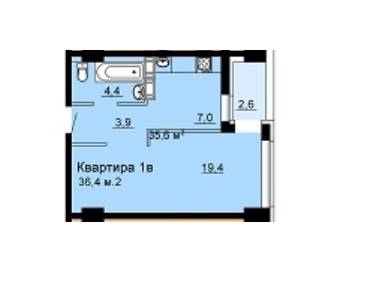 1-кімнатна 36.4 м² в ЖК SkyCity від 13 000 грн/м², Дніпро