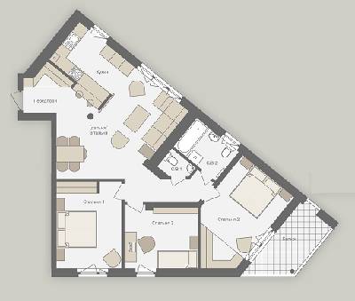 1-комнатная 41.07 м² в ЖК Villa Magnolia от 24 800 грн/м², Львов