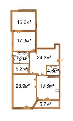3-комнатная 118.5 м² в КД Arch House от 58 700 грн/м², Киев