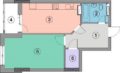 1-комнатная 48.5 м² в ЖК Geneva от 31 307 грн/м², Киев