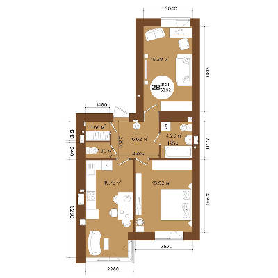 2-кімнатна 63.92 м² в ЖК Фаворит Premium від 21 000 грн/м², м. Ірпінь