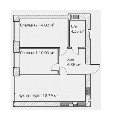 2-кімнатна 52.85 м² в ЖК Синергія 3 від 14 500 грн/м², м. Ірпінь