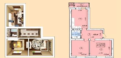 2-комнатная 65.94 м² в ЖК Власна квартира от 32 000 грн/м², Киев