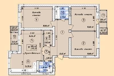 3-комнатная 116.13 м² в ЖК Власна квартира от 30 000 грн/м², Киев