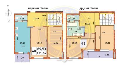 Дворівнева 131.67 м² в ЖК Mirax від 22 245 грн/м², Київ
