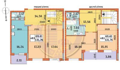 Дворівнева 131.76 м² в ЖК Mirax від 24 099 грн/м², Київ