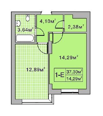 1-комнатная 37.3 м² в ЖК Центральный-2 от 22 100 грн/м², г. Ирпень