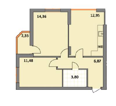 2-кімнатна 51.81 м² в ЖК Синергія 2+ від 13 500 грн/м², м. Ірпінь