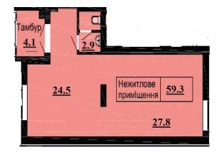 Приміщення вільного призначення 59.3 м² в ЖК Дмитрівський від забудовника, с. Дмитрівка