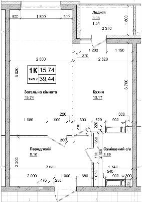 1-комнатная 39.44 м² в ЖК Атлант на Киевской от 20 600 грн/м², г. Бровары