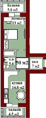 1-кімнатна 50 м² в ЖК Київський маєток від 17 950 грн/м², с. Софіївська Борщагівка