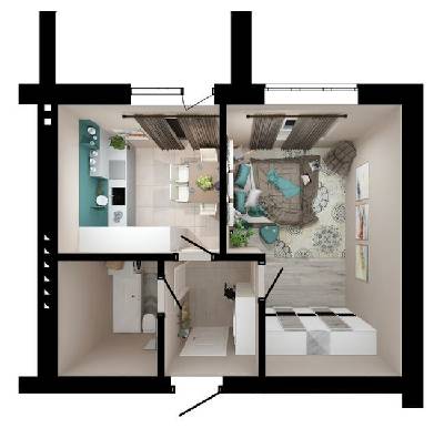 1-комнатная 33.06 м² в ЖК Колибри от 17 200 грн/м², г. Ирпень