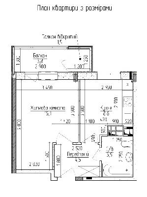 1-комнатная 36.1 м² в ЖМ Новая Буча от 11 000 грн/м², г. Буча