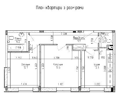 2-комнатная 58.4 м² в ЖМ Новая Буча от 11 500 грн/м², г. Буча