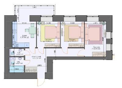3-комнатная 71.46 м² в ЖК Art Residence от 24 100 грн/м², г. Ирпень