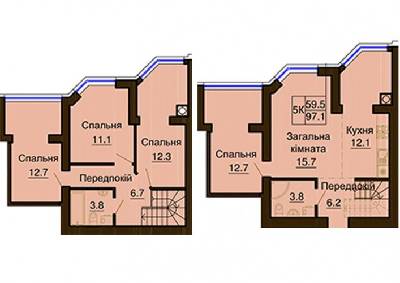 5+ кімнат 97.1 м² в ЖК Софія Клубний від 16 650 грн/м², с. Софіївська Борщагівка
