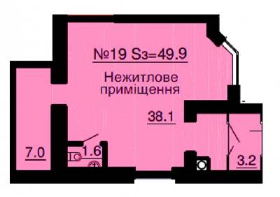 Приміщення вільного призначення 49.9 м² в ЖК Sofia Nova від забудовника, с. Новосілки