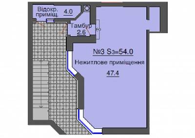 Приміщення вільного призначення 54 м² в ЖК Sofia Nova від забудовника, с. Новосілки