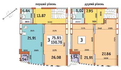 3-комнатная 130.78 м² в ЖК Медовый от 21 100 грн/м², Киев