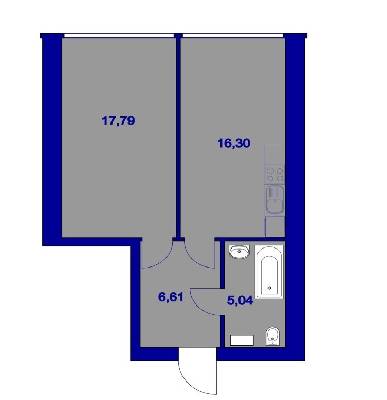 1-комнатная 45 м² в ЖК Милые квартиры от 8 900 грн/м², с. Мила