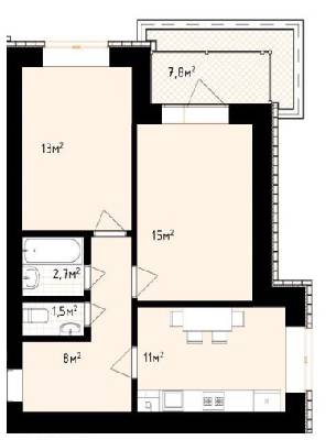 2-комнатная 59 м² в ЖК White house от 23 500 грн/м², г. Ирпень