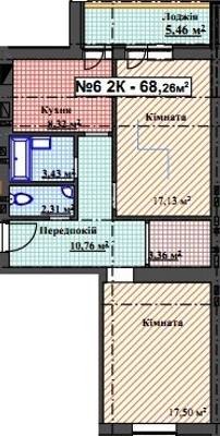 2-комнатная 68.26 м² в ЖК Минеральный 39 от 11 500 грн/м², г. Ирпень