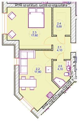 1-комнатная 48.65 м² в ЖК Renome от 22 550 грн/м², г. Ирпень