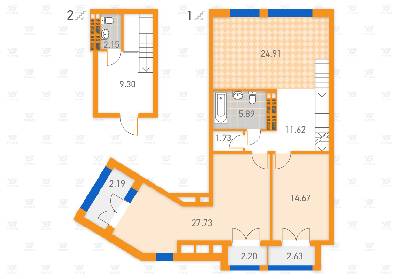 2-комнатная 105.02 м² в ЖК SOLAR CITY от 20 700 грн/м², Киев