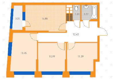 3-комнатная 71.23 м² в ЖК SOLAR CITY от 23 760 грн/м², Киев