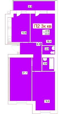 3-кімнатна 98.9 м² в ЖК Мрія від 17 500 грн/м², м. Біла Церква