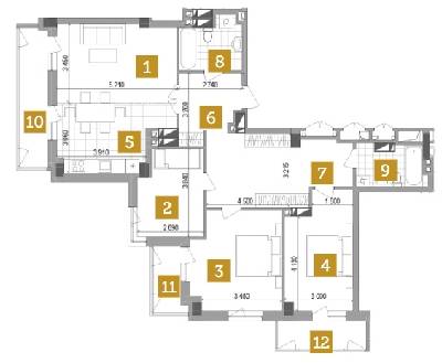 4-кімнатна 119.5 м² в ЖК West House від 40 450 грн/м², Київ