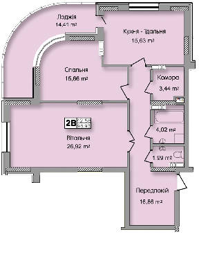 2-комнатная 98.93 м² в ЖК по ул. Ю. Кондратюка от 20 700 грн/м², Киев