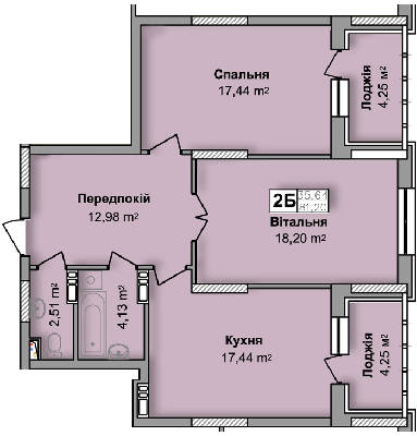 2-комнатная 81.2 м² в ЖК по ул. Ю. Кондратюка от 22 500 грн/м², Киев