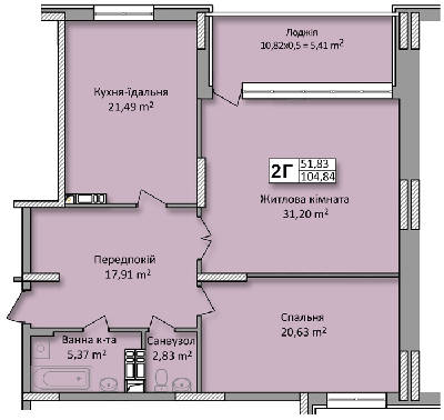 2-комнатная 104.84 м² в ЖК по ул. Ю. Кондратюка от 22 500 грн/м², Киев