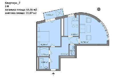 2-комнатная 64.16 м² в ЖК на ул. Варшавская, 201А от 18 500 грн/м², Львов