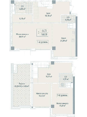 3-кімнатна 148 м² в ЖК Бульвар Фонтанів від 71 280 грн/м², Київ