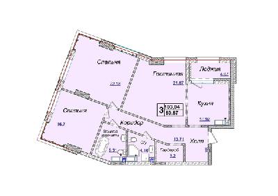 3-комнатная 103.04 м² в ЖК Новопечерские Липки от 34 390 грн/м², Киев