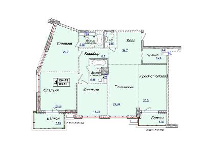 4-комнатная 154.49 м² в ЖК Новопечерские Липки от 34 390 грн/м², Киев