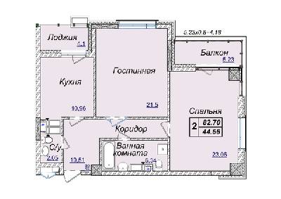 2-комнатная 82.7 м² в ЖК Новопечерские Липки от застройщика, Киев